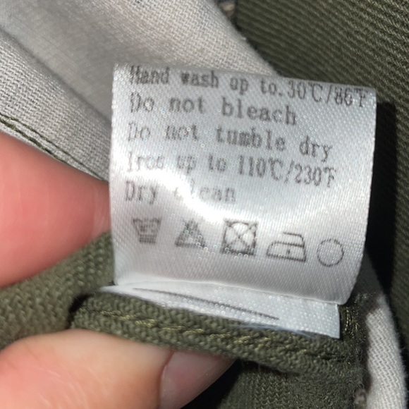 Lea & Viola olive green fringe cheetah print button down cropped fringe jacket - Picture 6 of 8